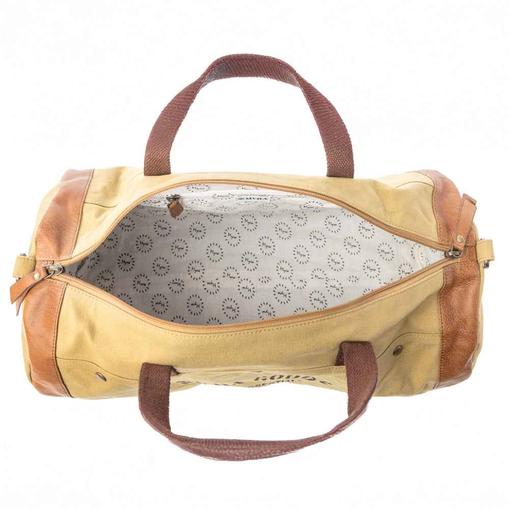 Myra Goods Amberstone Duffel Bag in Sahara Gold