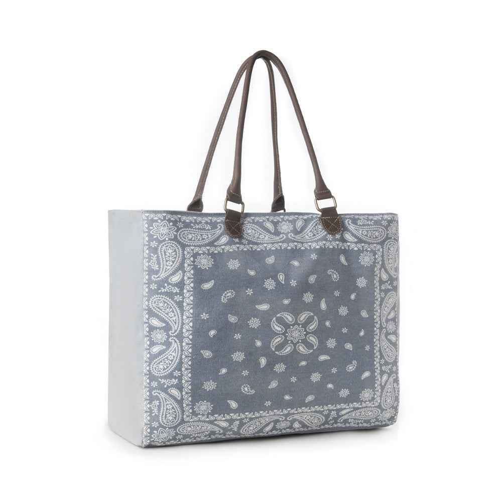 Myra Paisley Plains Weekender Bag in Cowboy Blue