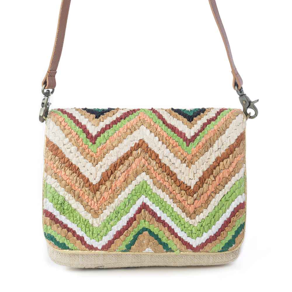 Myra Chevron Valley Crossbody Bag in Spring Glow