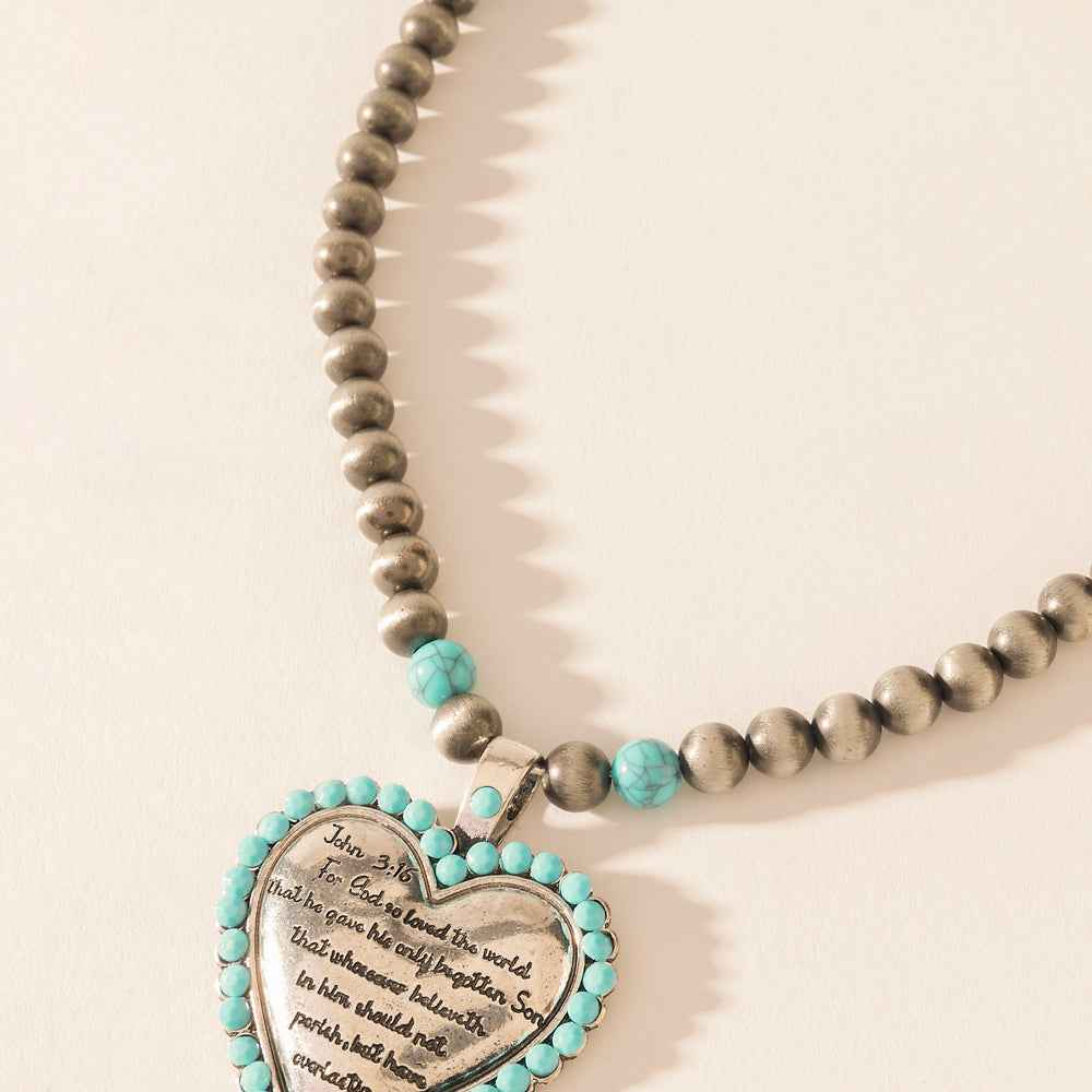 Myra Heart of the Frontier Necklace in Storm Oasis