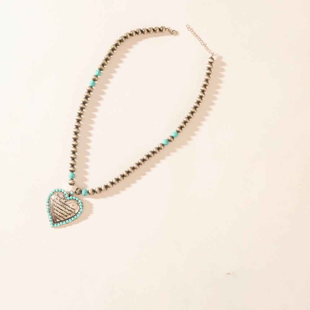 Myra Heart of the Frontier Necklace in Storm Oasis