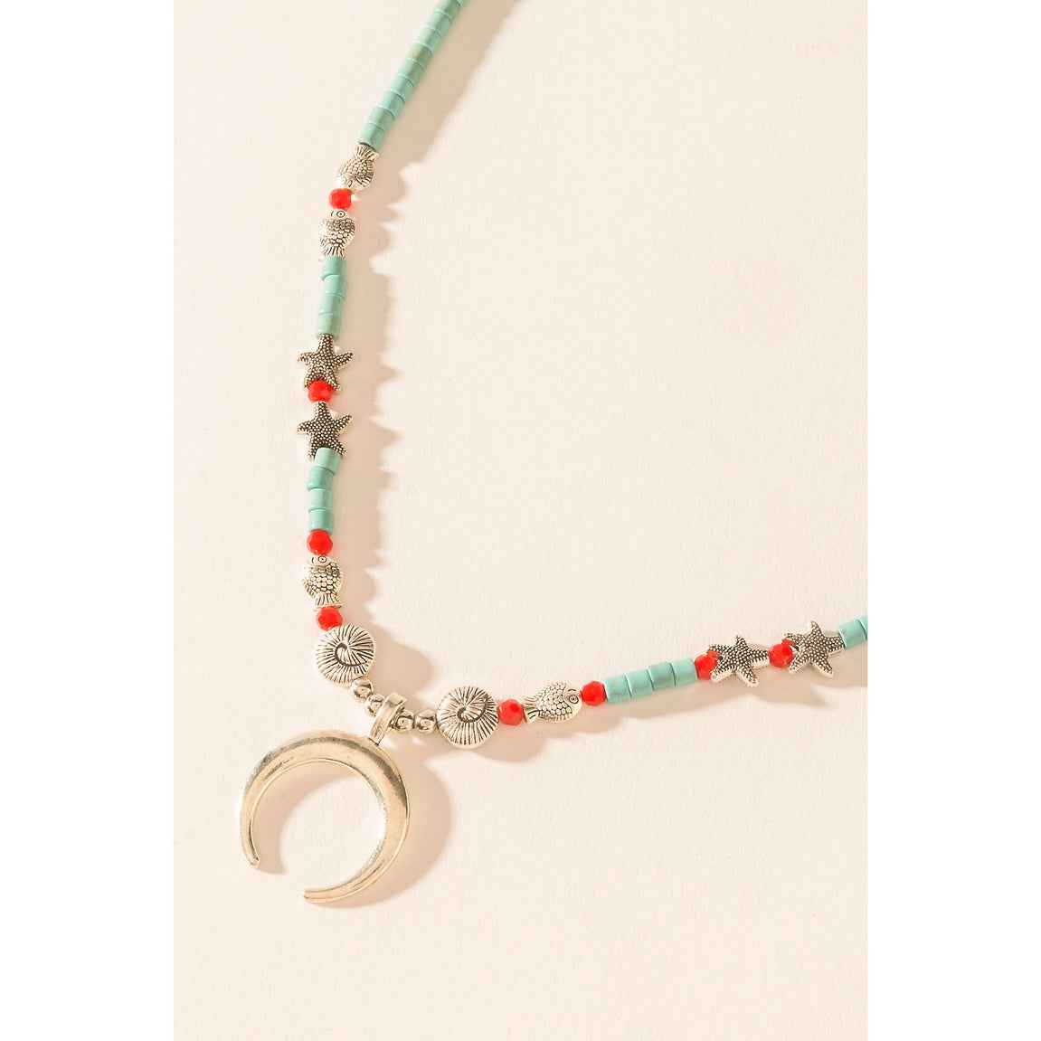 Myra Red River Necklace in Lunar Blue
