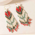 Myra Scarlet Song Fringe Earrings in Desert Ruby