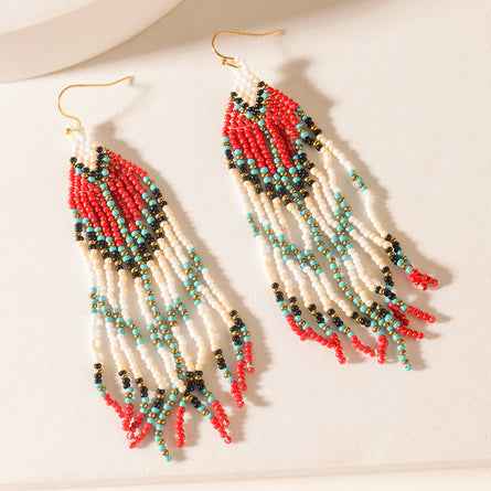 Myra Scarlet Song Fringe Earrings in Desert Ruby