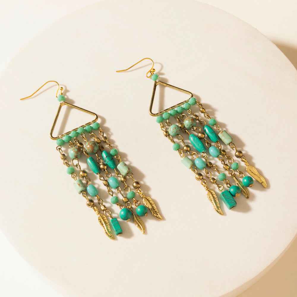 Myra Rio Grande Beaded Earrings in Breezy Teal