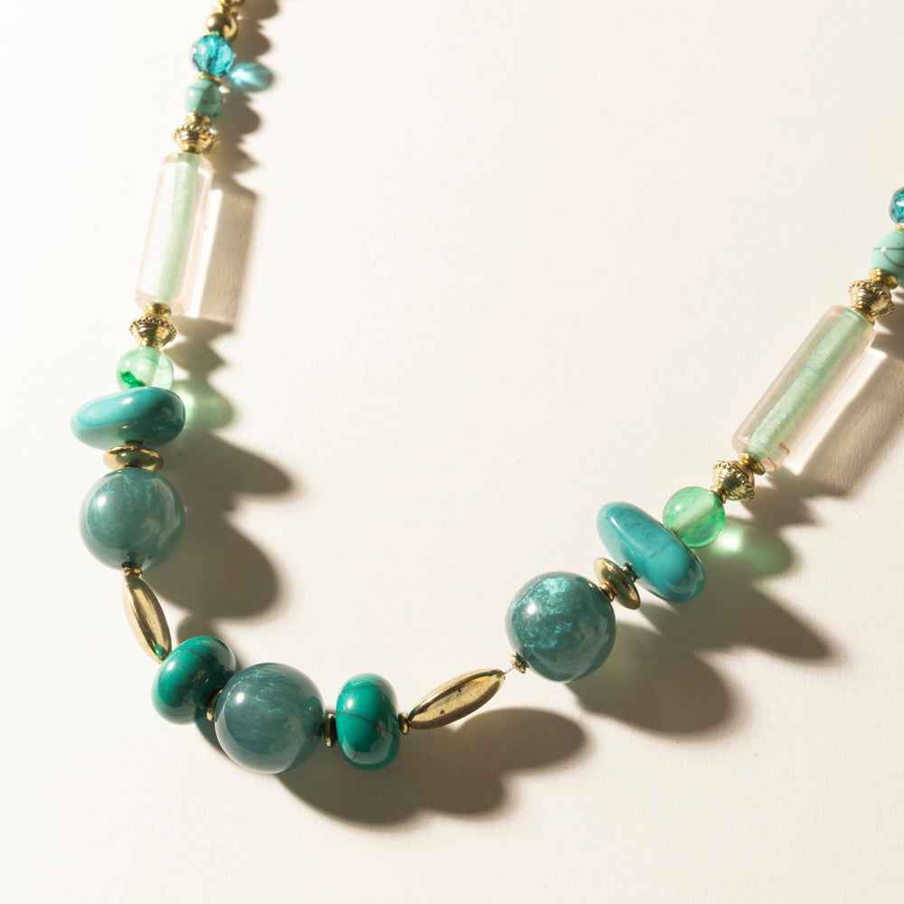 Myra Lagoon Mist Necklace in Spring Aqua