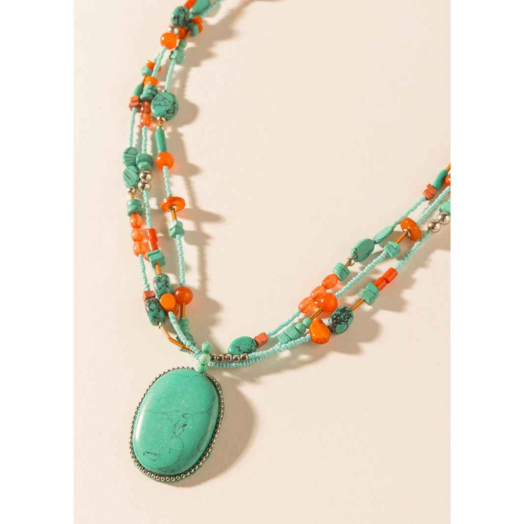 Myra Prairie Jewel Pendant Necklace in Sierra Sky
