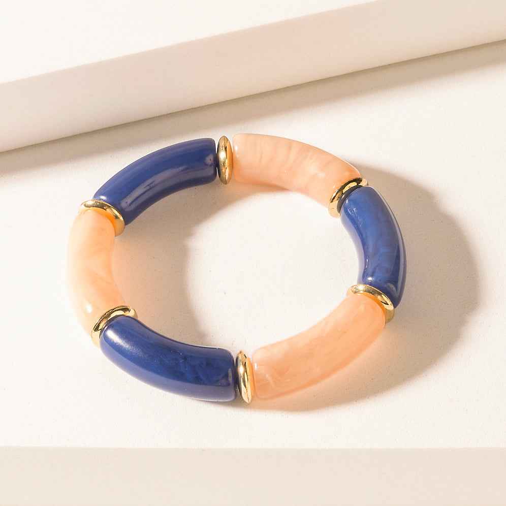 Myra Midnight Western Axis Bracelet in Blush Quartz