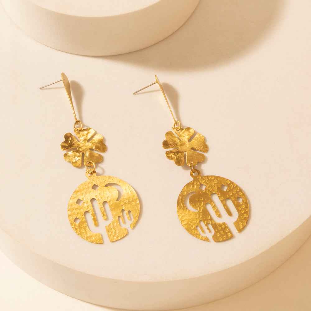 Myra Mojave Moon Earrings in Starshine Gold