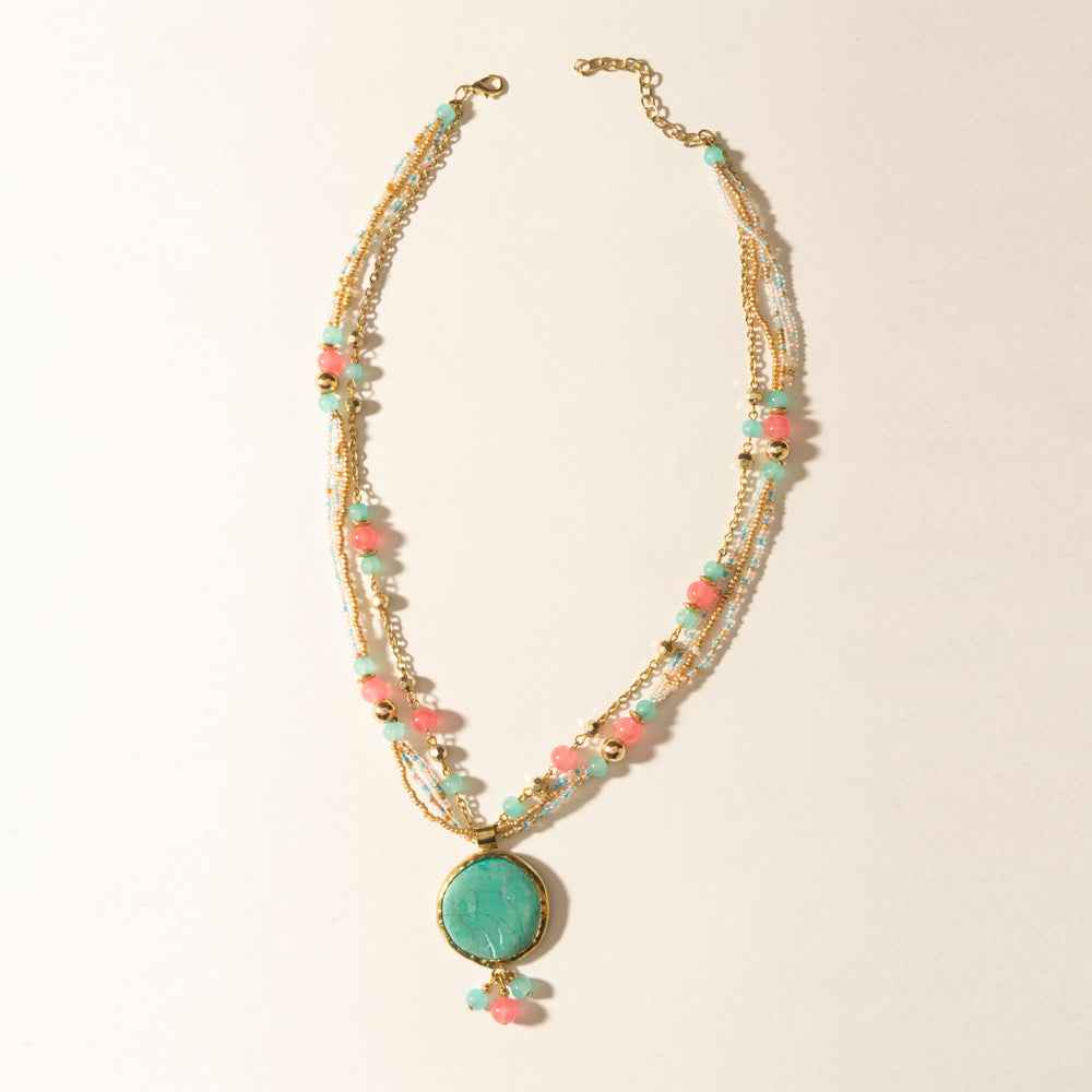 Myra Wild Posy Necklace in Sherbet Sunset