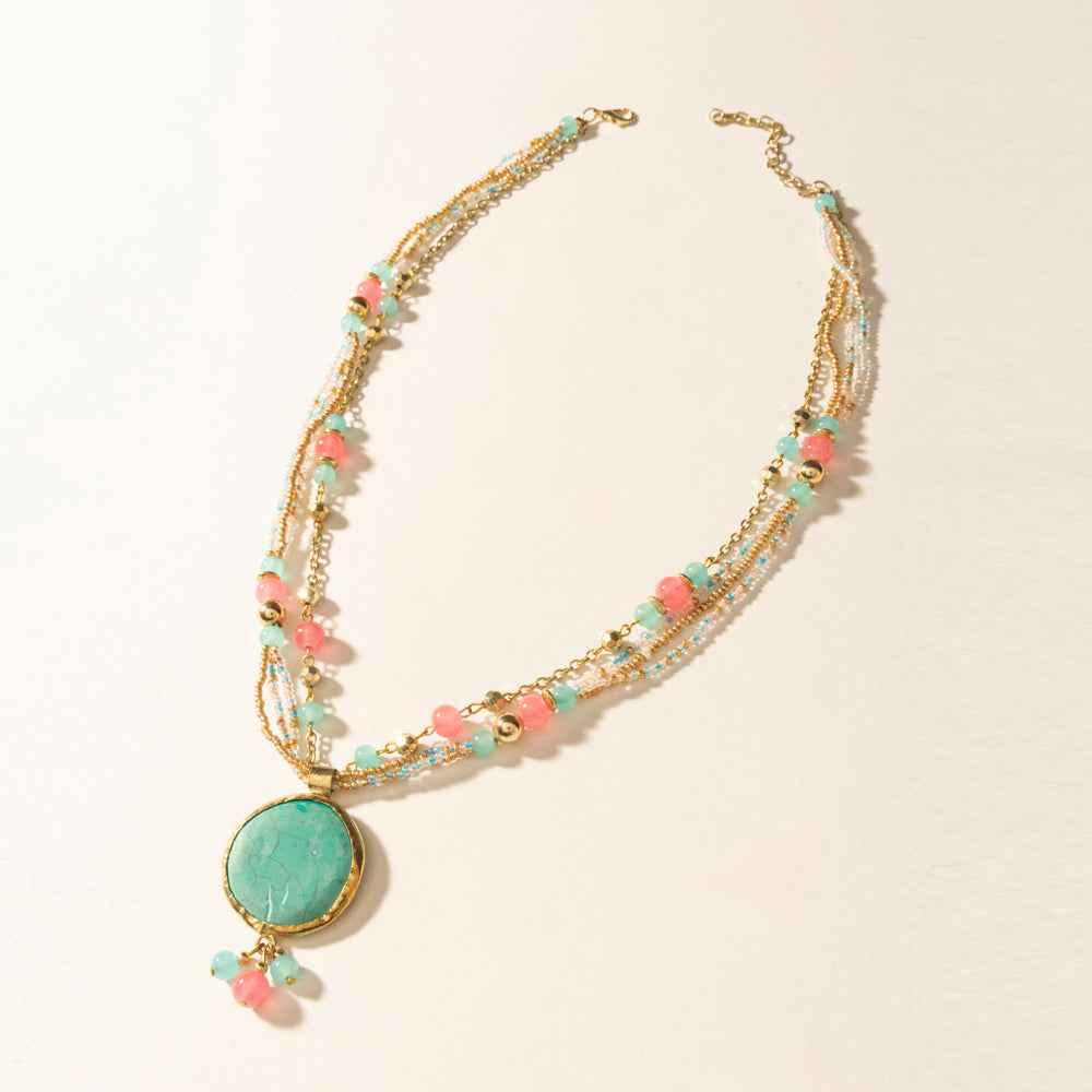 Myra Wild Posy Necklace in Sherbet Sunset