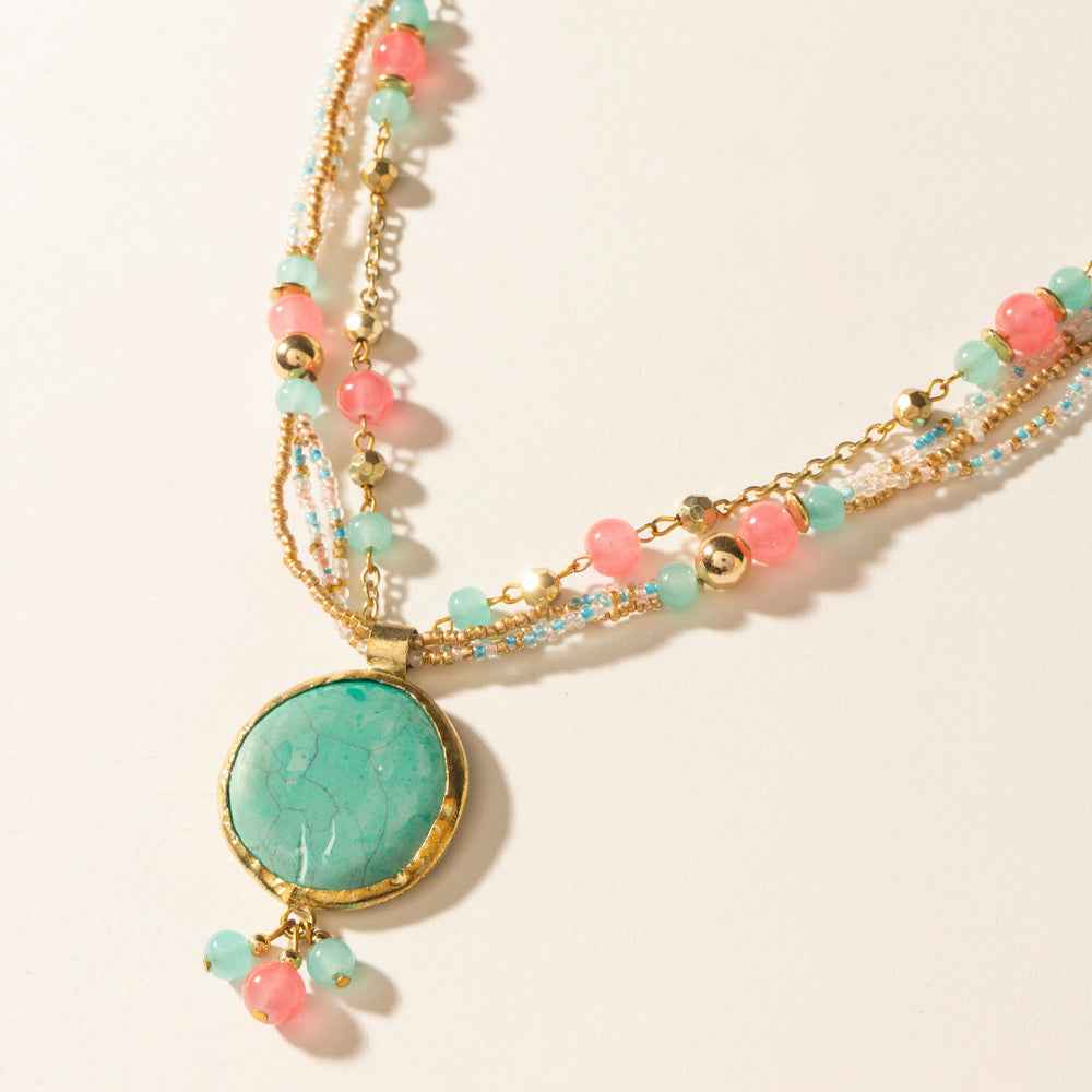 Myra Wild Posy Necklace in Sherbet Sunset