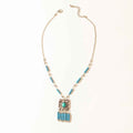 Myra Blue Coyote Necklace in Turquoise Charm