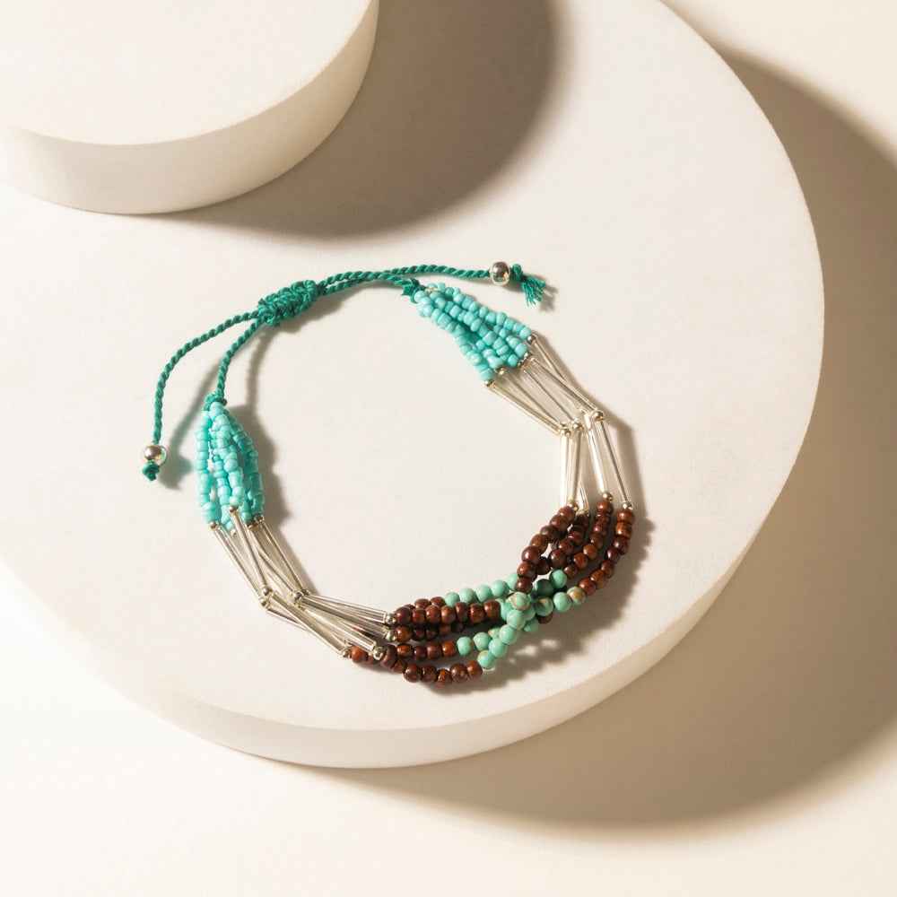 Myra Rustler's Love Beaded Bracelet in Rover Mesa