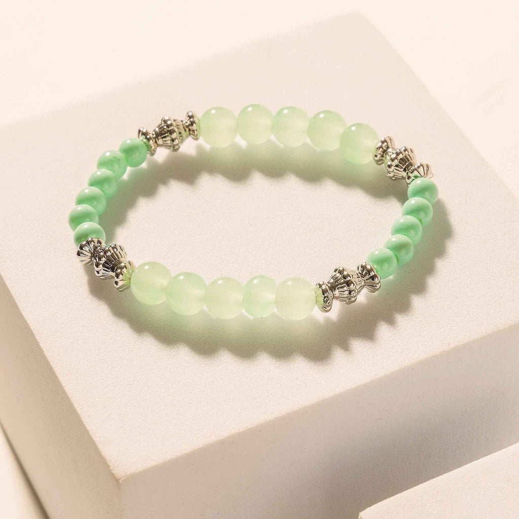 Myra Sunset Trails Bracelet Set in Mint Sky Silver