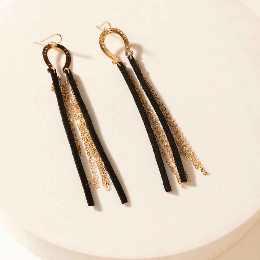 Myra Moonshine Dangle Earrings in Brass Glow