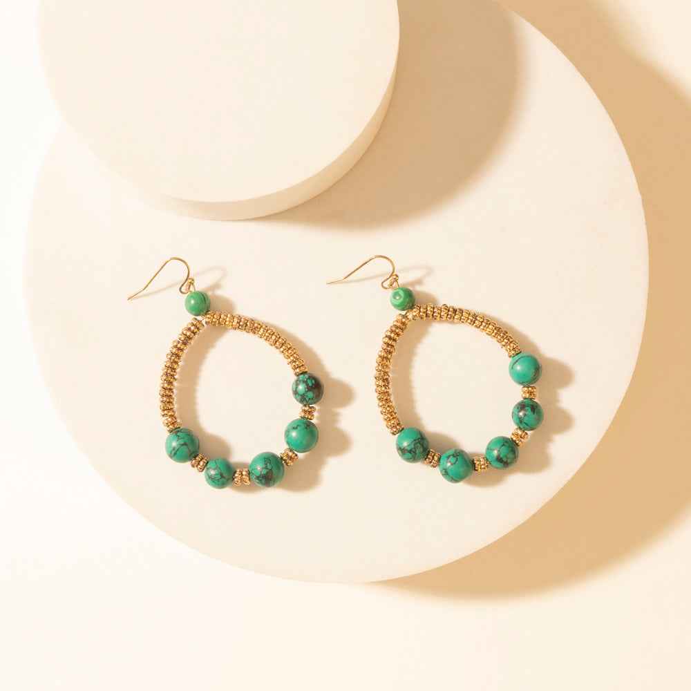 Myra Lonesome Sky Hoop Earrings in Coral Dust