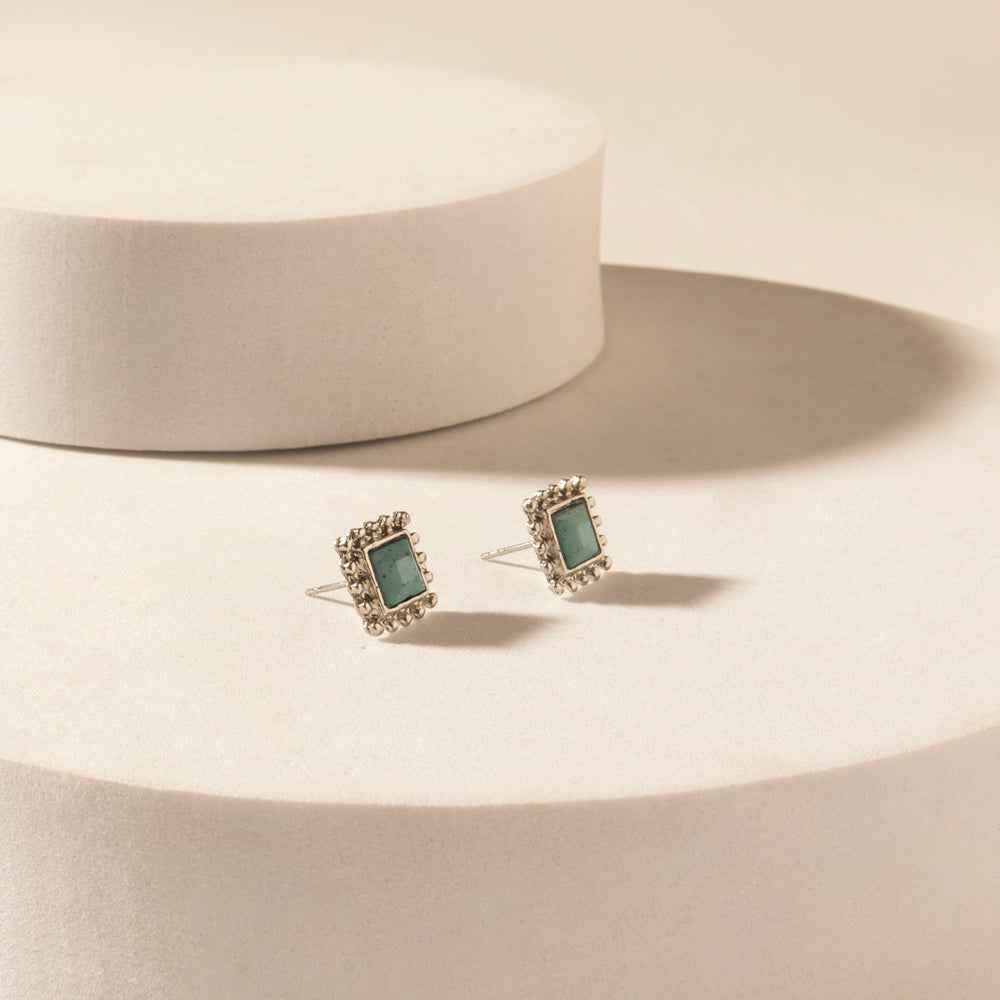 Myra Moonbeam Earrings Set in Silver Shine