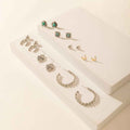 Myra Moonbeam Earrings Set in Silver Shine