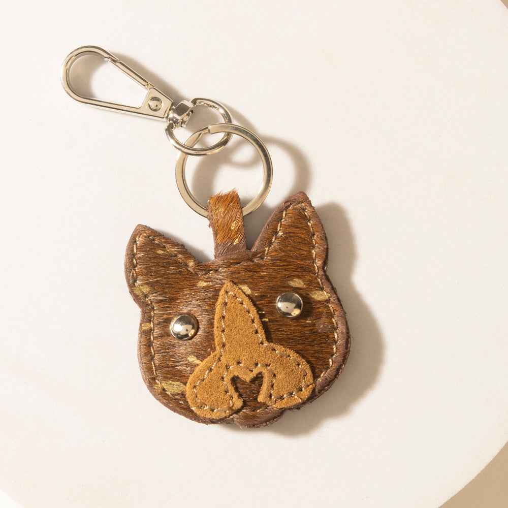 Myra Barn Whisker Hairon Keychain in Honey Tan