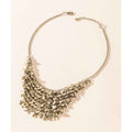 Myra Midnight Magnolia Necklace in Storm Silver