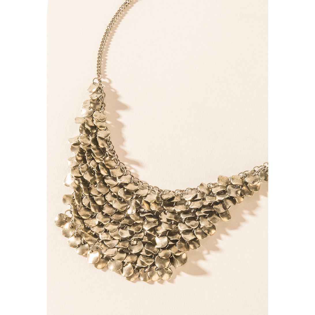Myra Midnight Magnolia Necklace in Storm Silver
