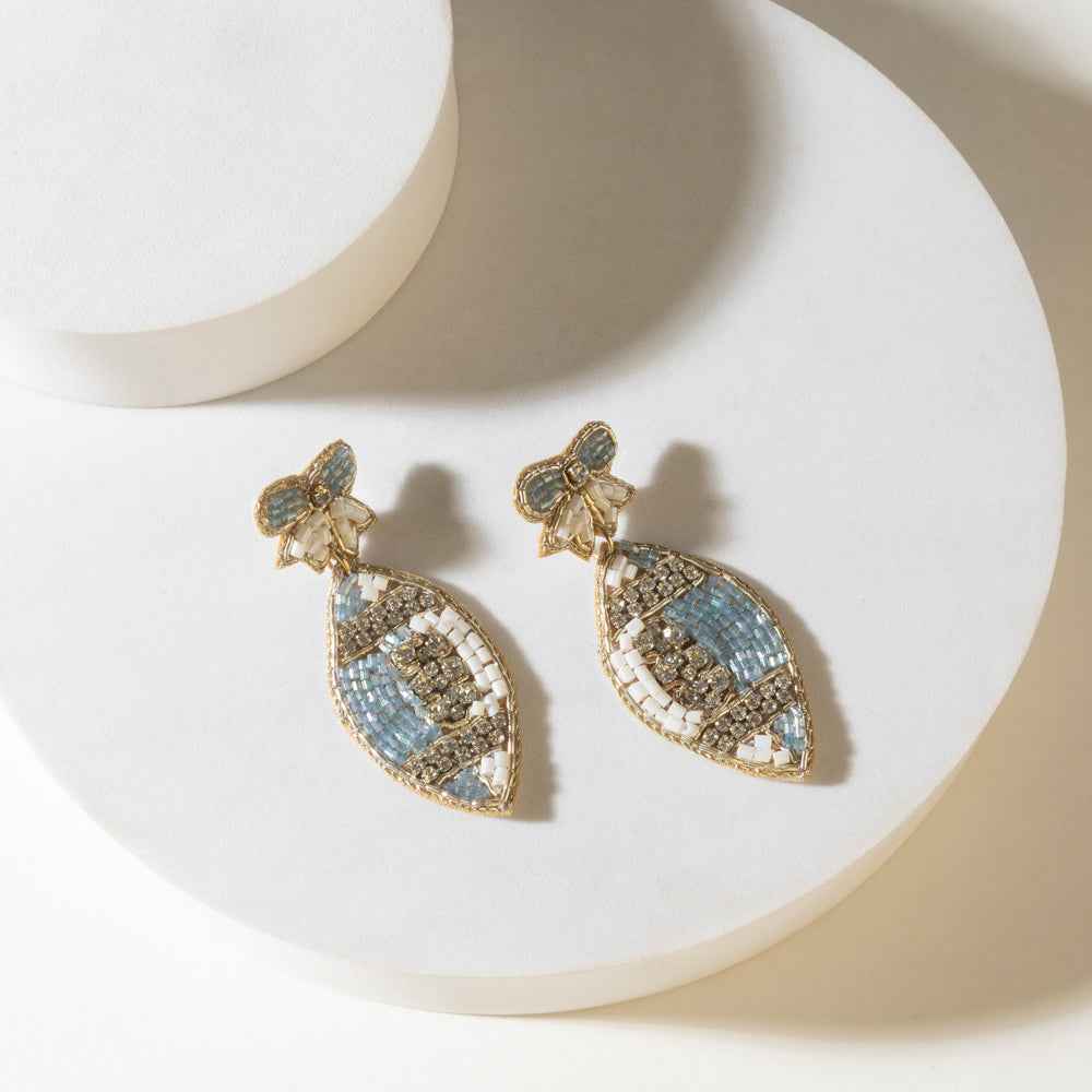 Myra Crystal Bloom Earrings in Twilight Blue