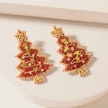 Myra Starfall Pine Charm Earrings in Blush Red