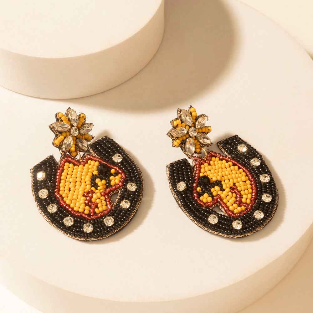 Myra Mascot Charm Earrings in Ember Spark