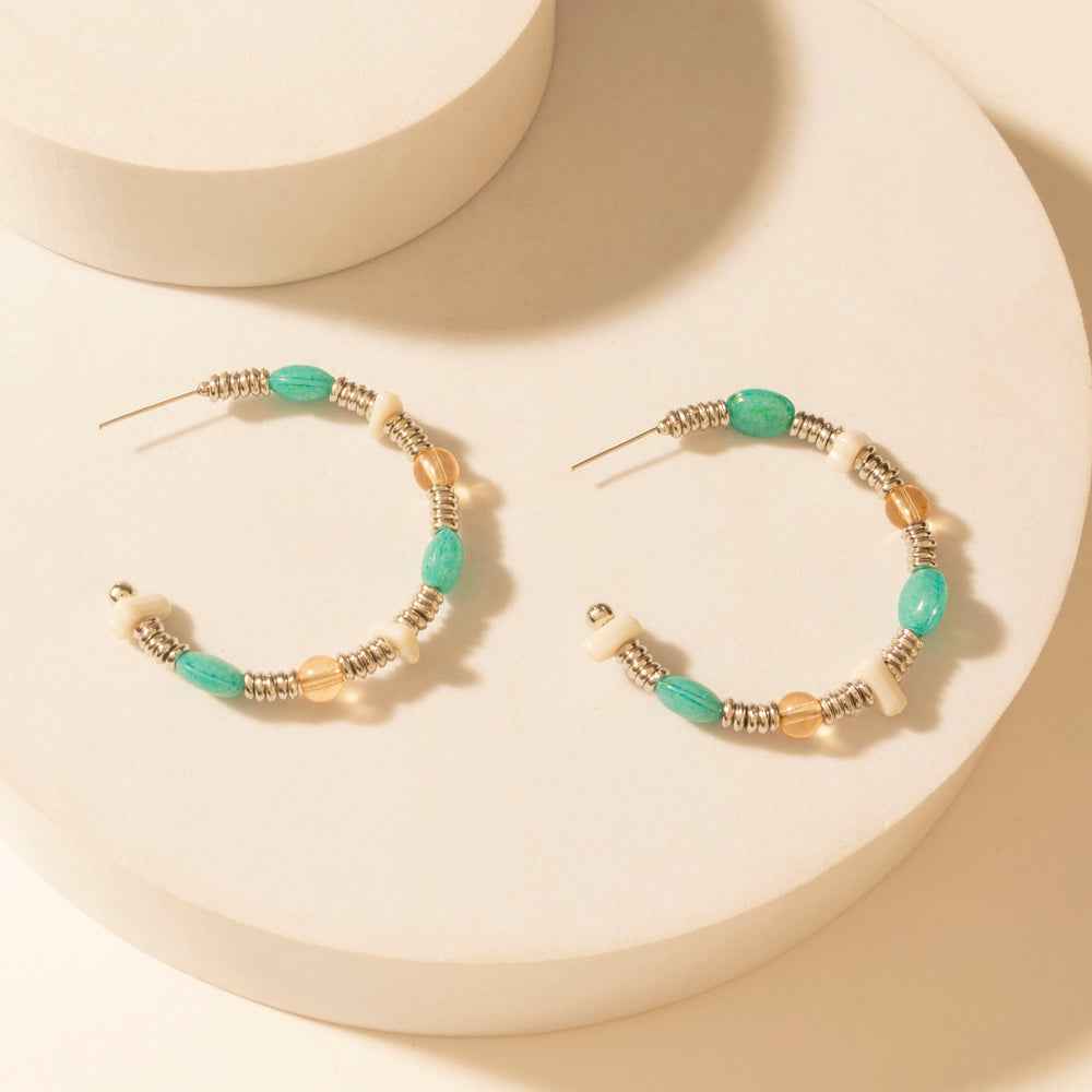Myra Campfire Creek Beaded Earrings in Glass Ember