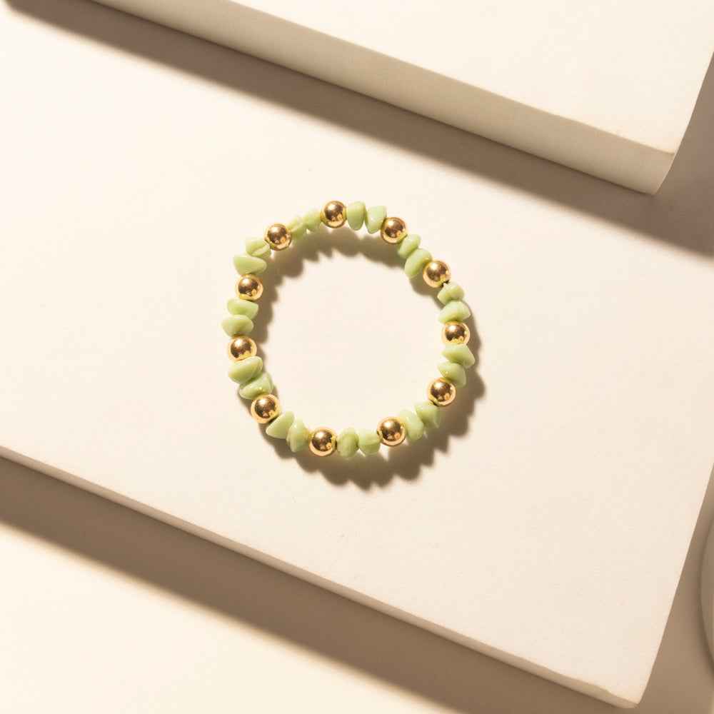 Myra Palomino Shine Stack Bracelet in Frost Green
