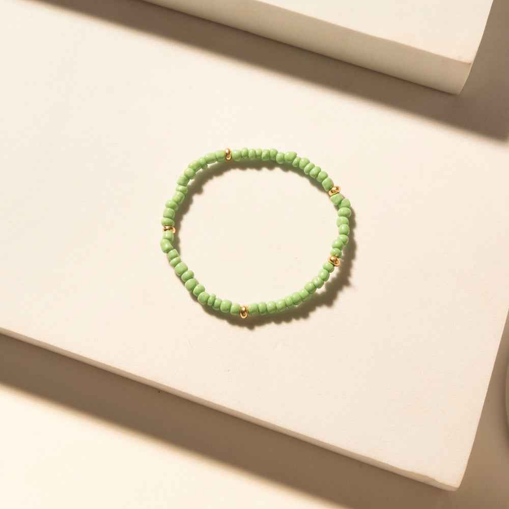 Myra Palomino Shine Stack Bracelet in Frost Green