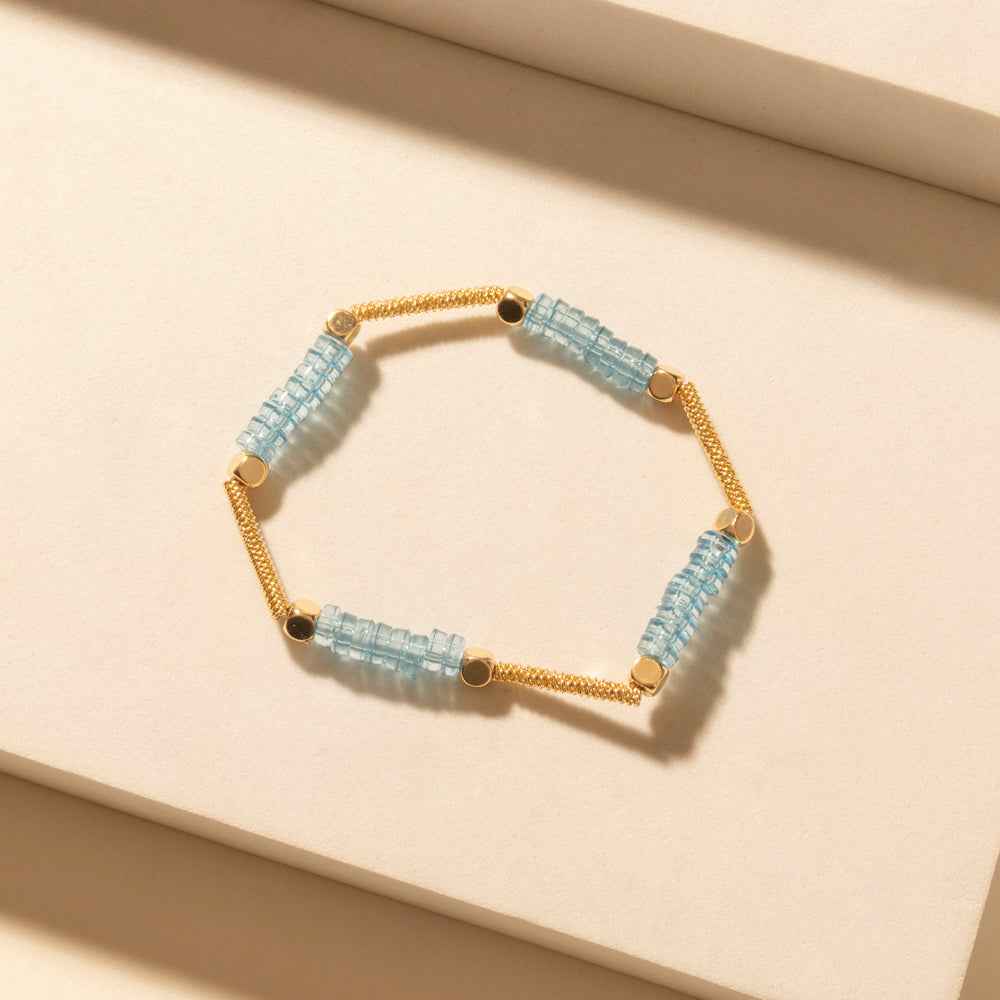 Myra Gilded Lasso Stack Bracelet in Arena Blue
