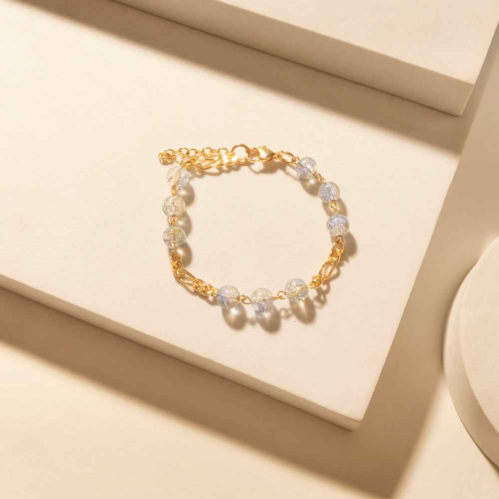 Myra Gulf Shell Stack Bracelet in Dune Gold