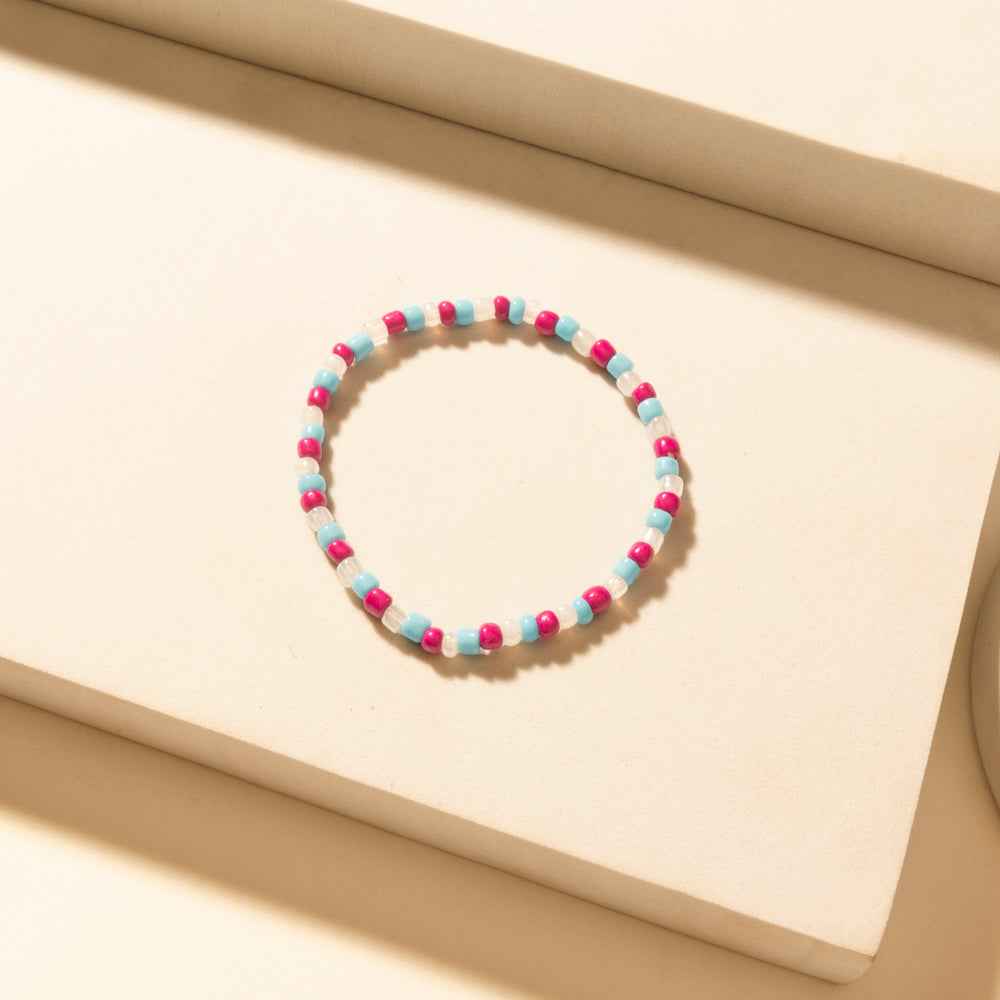 Myra Boho Graffiti Stack Bracelet in Prairie Blue
