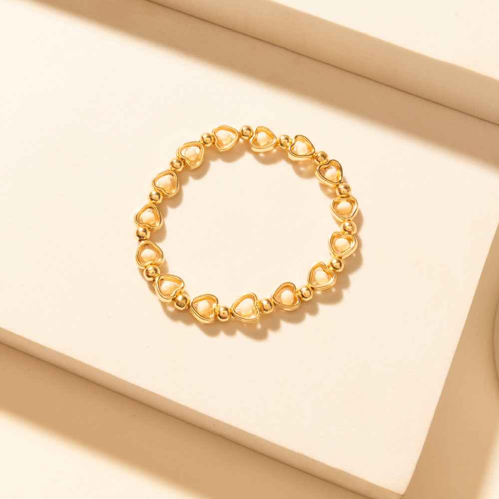 Myra Bayou Heartline Stack Bracelet in Glass Glow