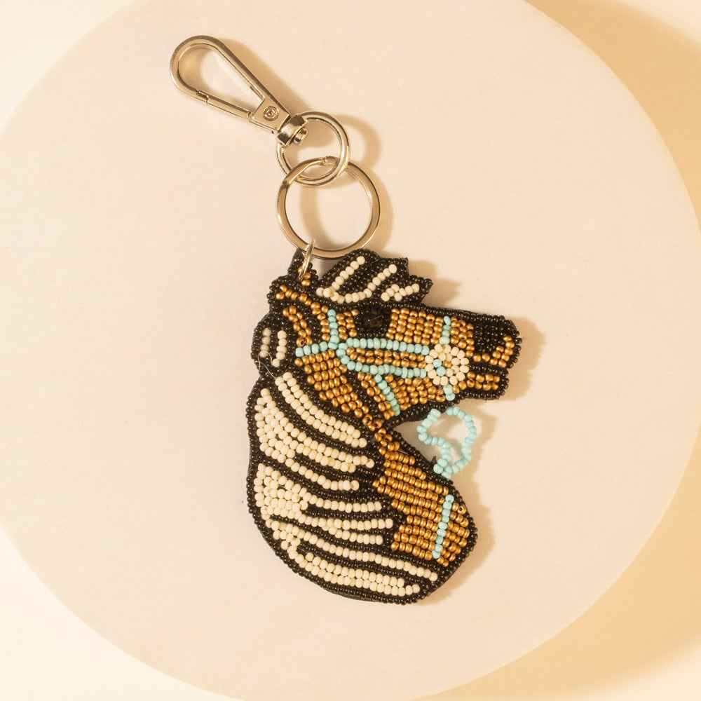 Myra Chief Mustang Keychain in Sable Tan