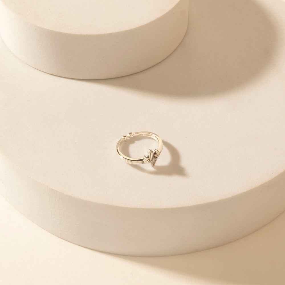 Myra Cactus Dawn Sterling Silver Ring in Nickel Glow