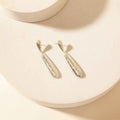 Myra Lariat Mesh Sterling Silver Earrings in Dusty Chrome
