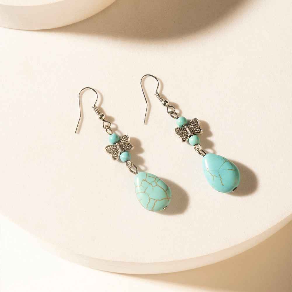 Myra Guardian Spirits Drop Earrings in Soft Teal