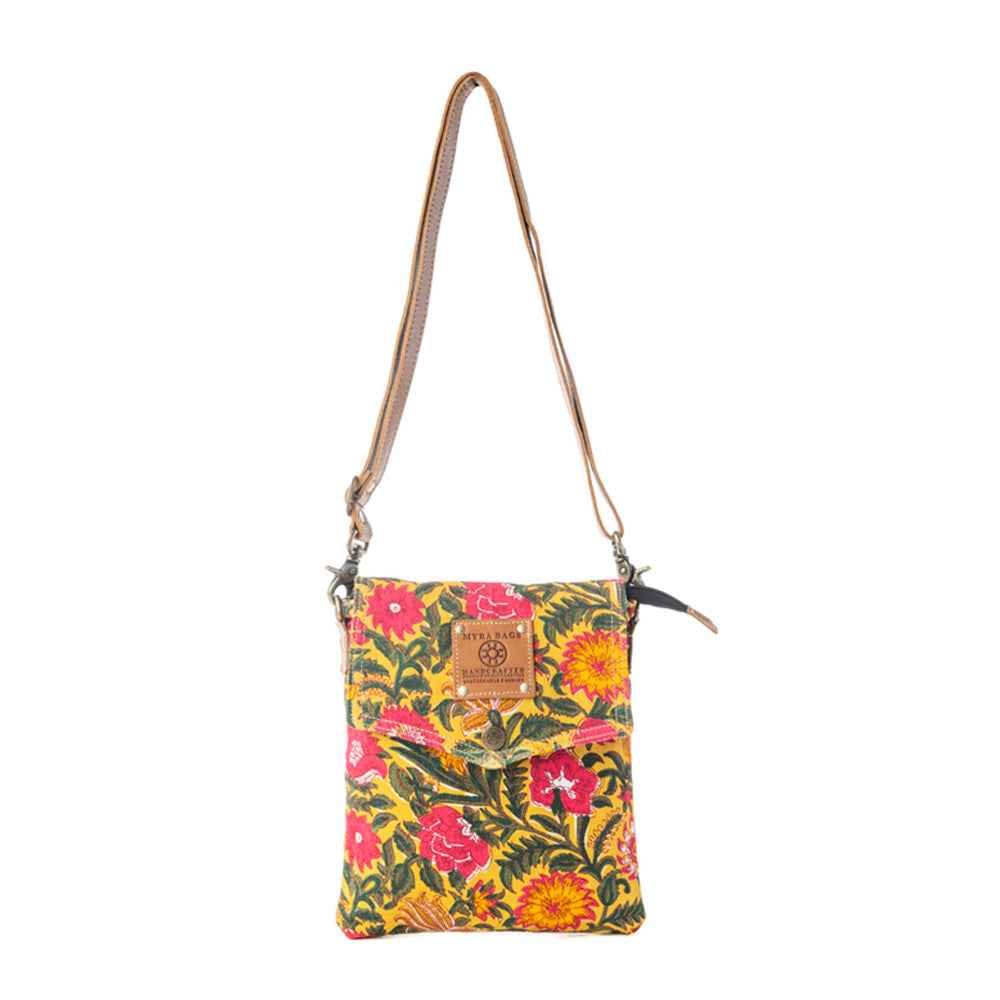 Myra Rosé Carnival Crossbody Bag in Peony Gold
