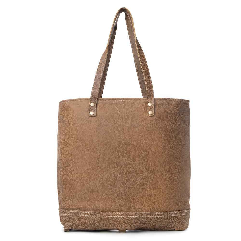 Cocoa Leather & Hairon Bag