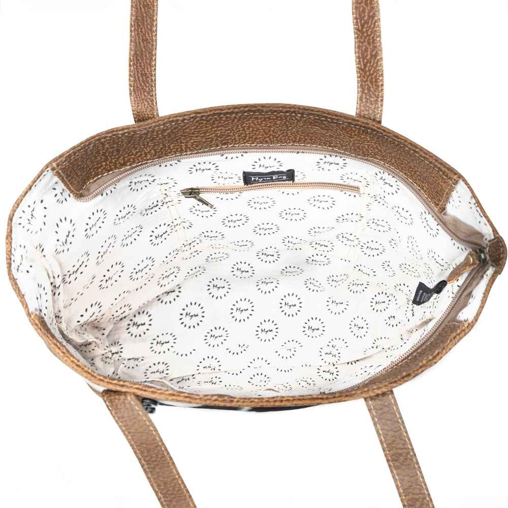 Cocoa Leather & Hairon Bag