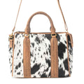 Myra Speckled Range Hairon Leather Concealed Carry Bag in Arctic Storm