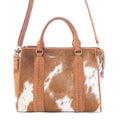 Myra Sierra Fawn Hairon Leather Concealed Carry Bag in Ivory Tan