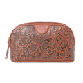 Myra Saddlefire Embossed Leather Multi-pouch in Desert Oak