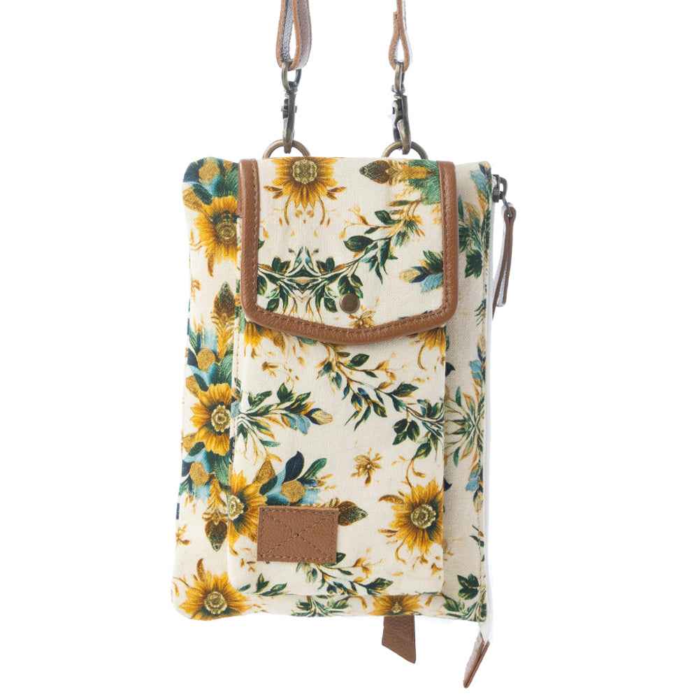 Myra Amber Ray Crossbody Bag with Phone Compartment in Sunlit Ivory