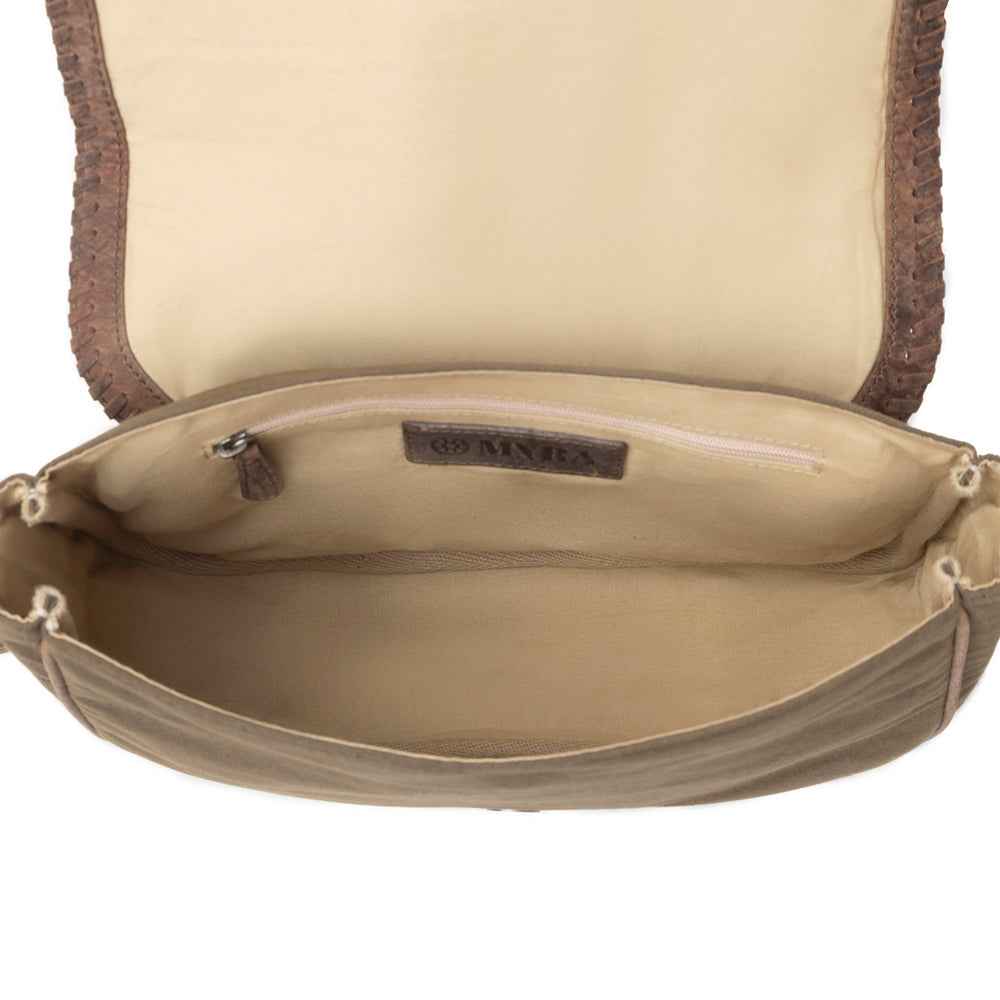 Myra Outlaw's Travels Leather Shoulder Bag in Rodeo Olive