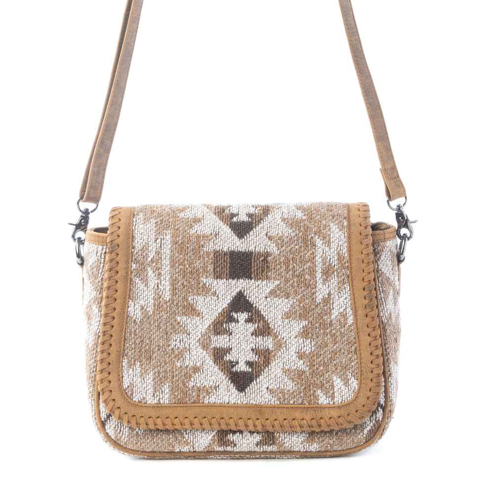 Myra Rising Falcon Woven Shoulder Bag in Prairie Sand