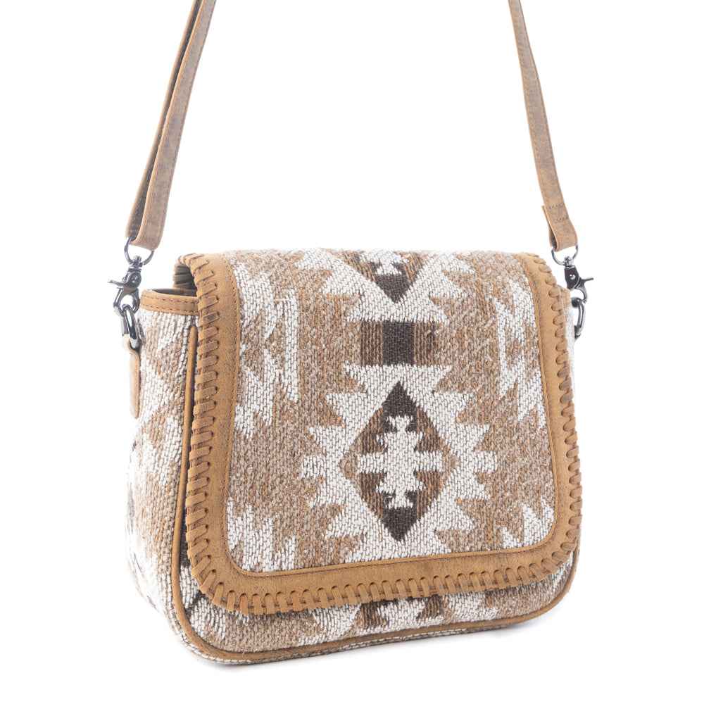 Myra Rising Falcon Woven Shoulder Bag in Prairie Sand